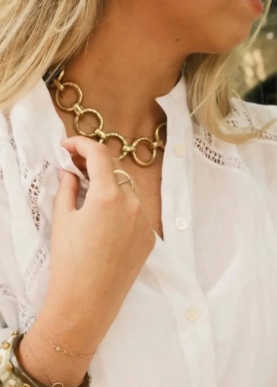 Obumu Africa Necklaces Tinsley Brass Choker