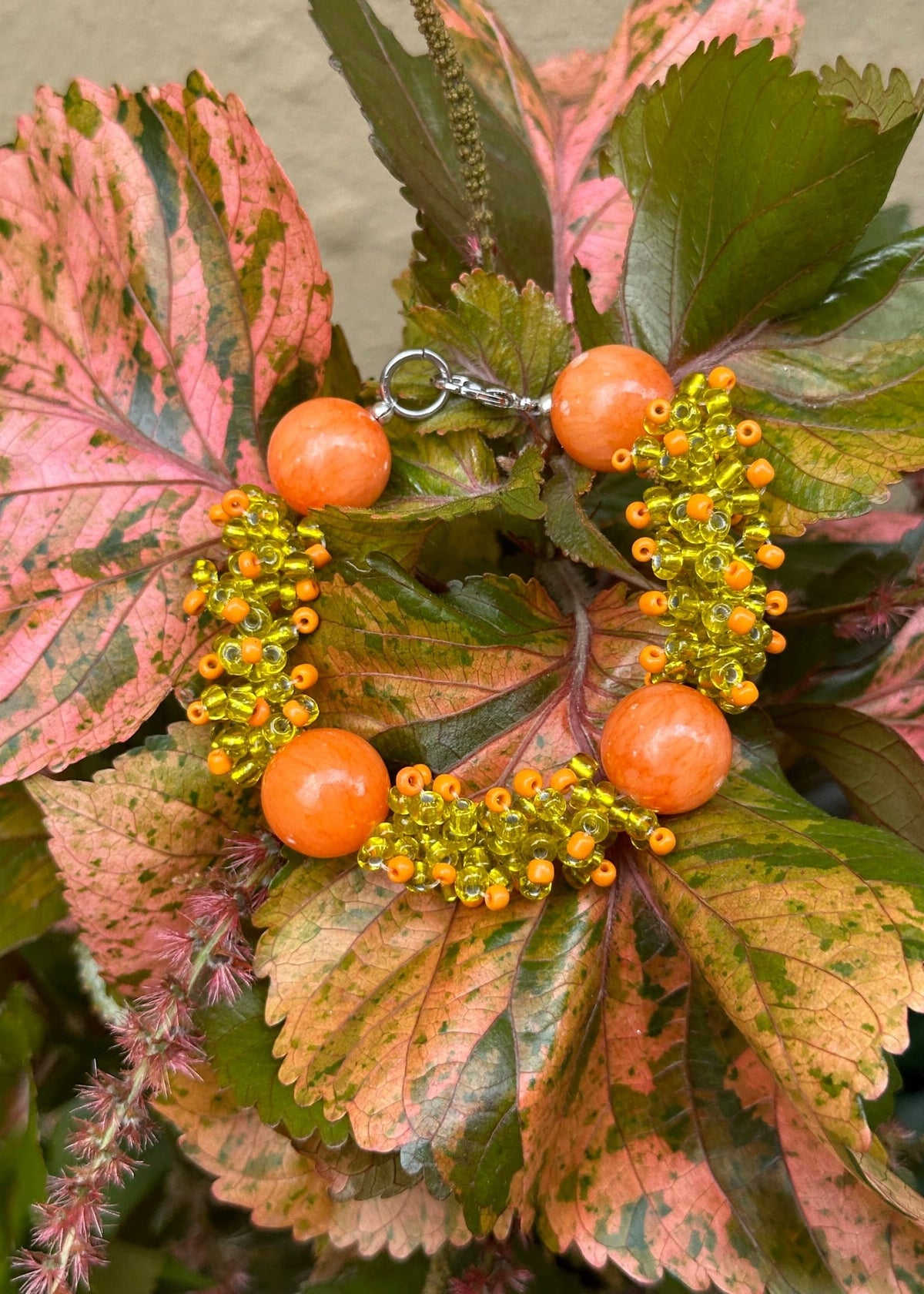 RENIKEJI Bracelets & Bangles Orange Yuyu Chunky Beaded Bracelet