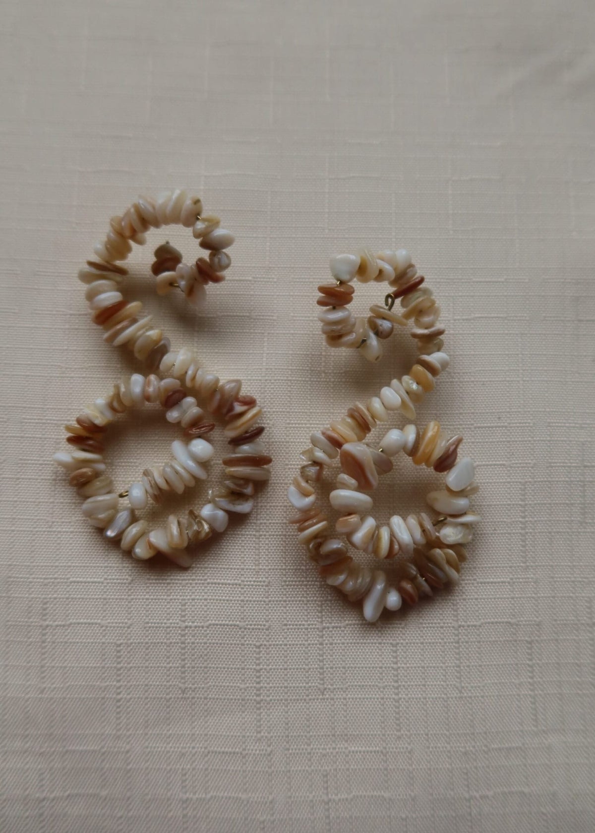 RENIKEJI Earrings Mother of pearl / Red Luni Precious Stone Earrings