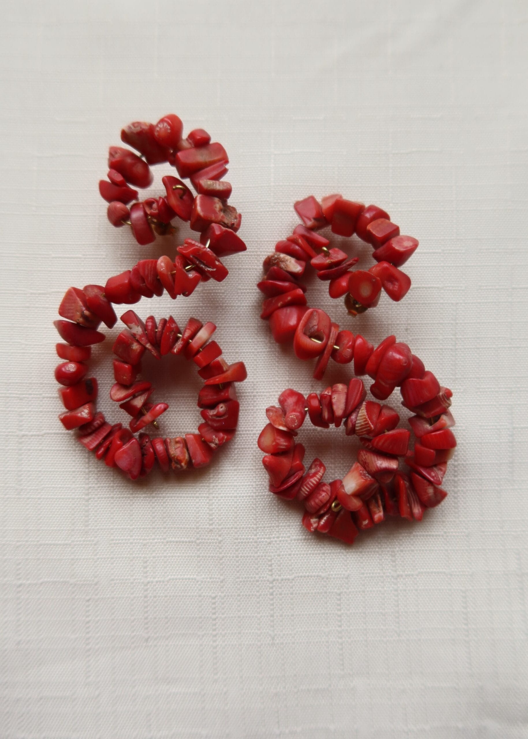 Renikeji Earrings Red coral Luni Earrings