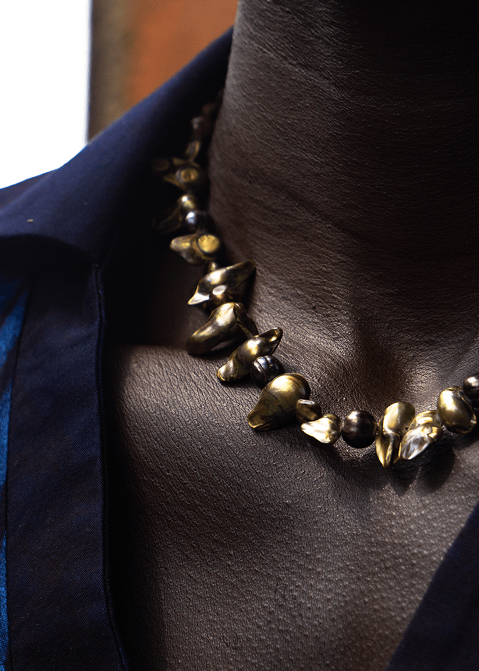 RENIKEJI Necklaces & Pendants Ash Seaweed Oyster Beaded Necklace