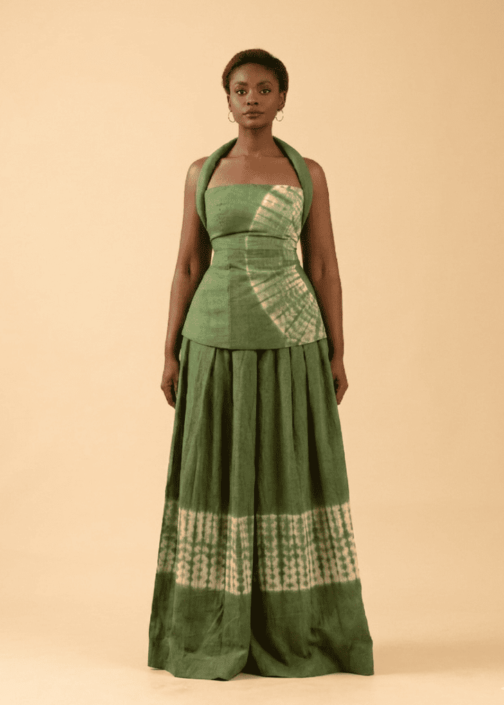 Ruks á la mode Co-ord Sets & Matching Sets Green / 6 / Petite Rinni Halter Neck Top & Maxi Skirt