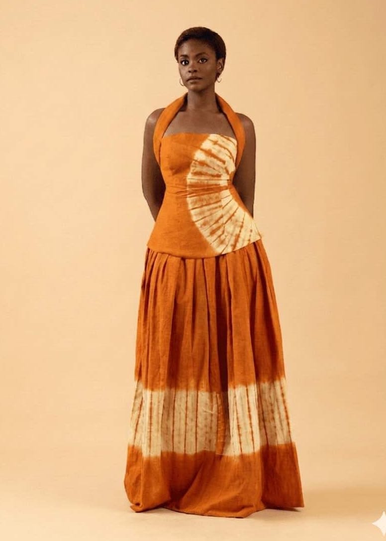Ruks á la mode Co-ord Sets & Matching Sets Orange / 6 / Petite Rinni Halter Neck Top & Maxi Skirt