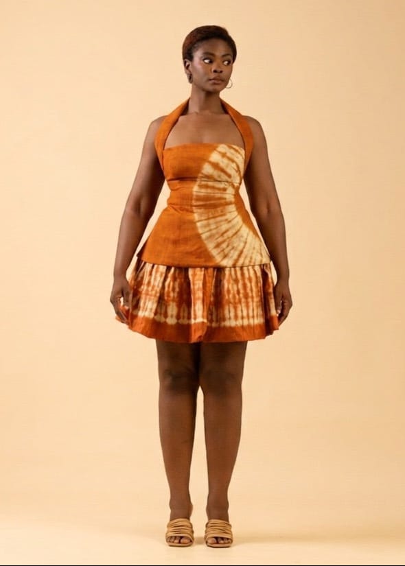 Ruks á la mode Co-ord Sets & Matching Sets Orange / 6 / Petite Rinni Halter Neck Top & Mini Skirt
