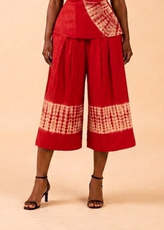 Ruks á la mode Co-ord Sets & Matching Sets Red / 6 / Petite Rinni Halter Neck Top & Culottes Pants