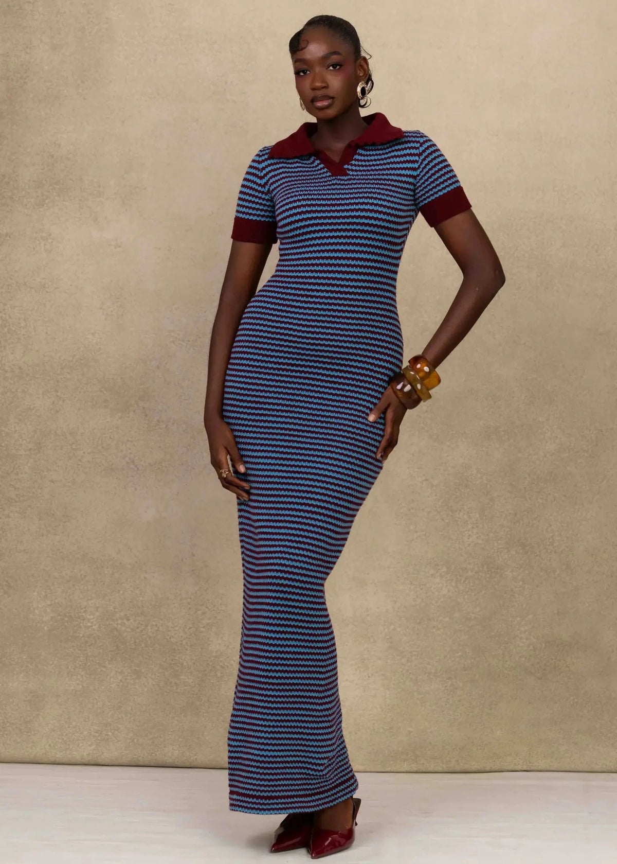 Ruks á la mode Dress Blue wash Dee Knit Maxi Dress