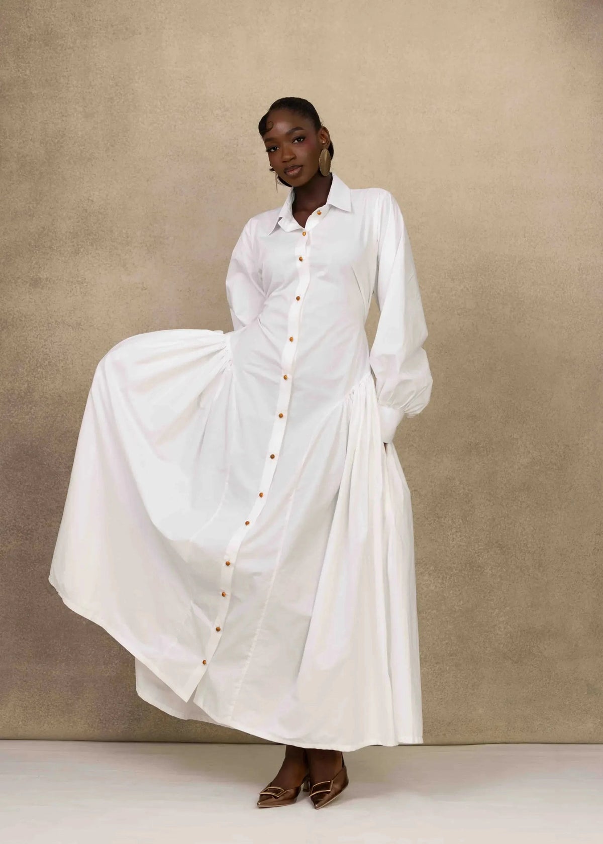 Ruks á la mode Dress Mariyah Puff Sleeves Dress