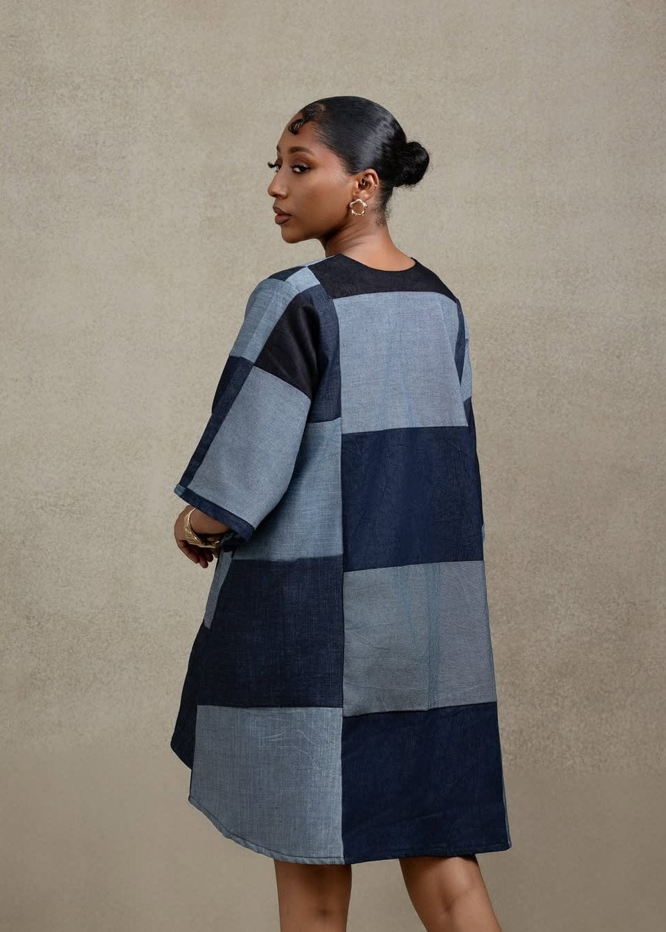 Ruks à la mode Dress Patch Denim Mini Dress