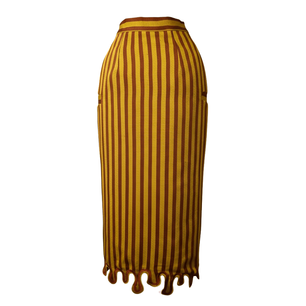 Scqueeze Skirts Twine High-waisted Midi Aso Oke Skirt