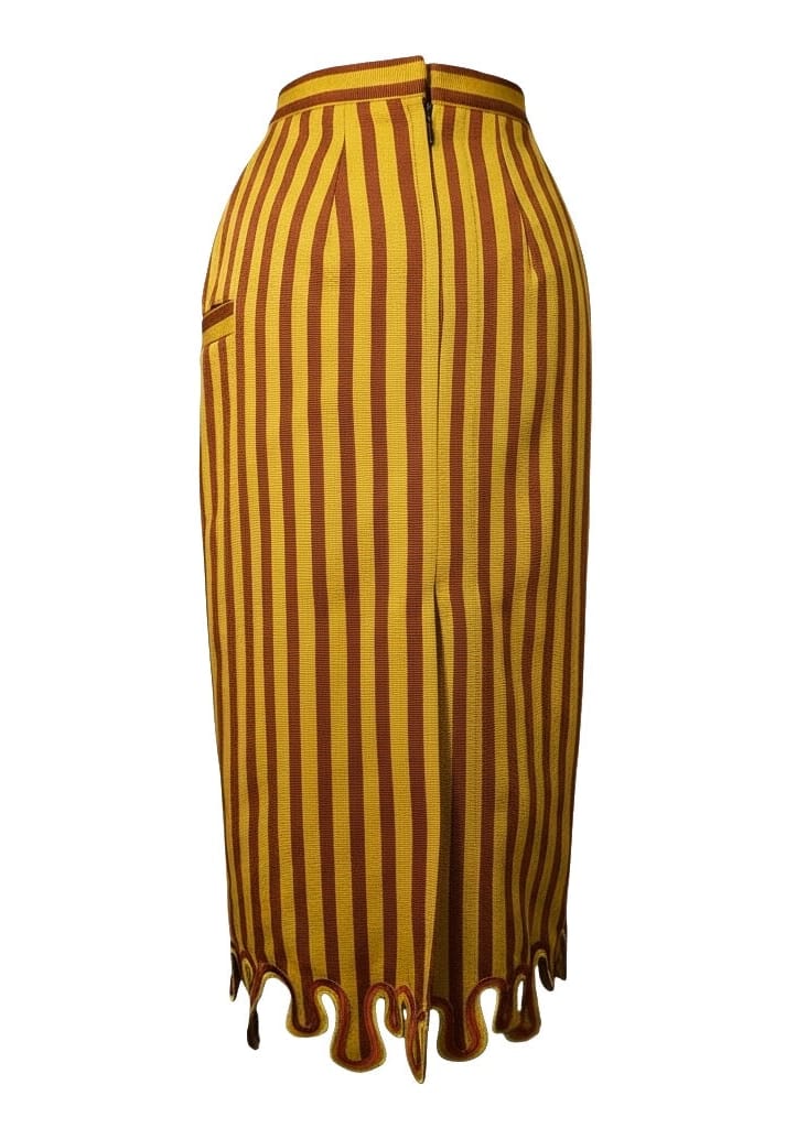 Scqueeze Skirts Twine High-waisted Midi Aso Oke Skirt