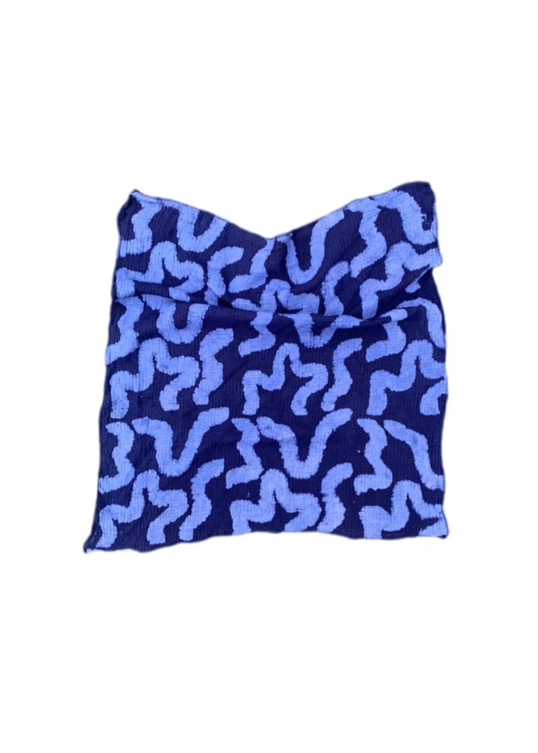 Seun'dele Scarves & Wraps 25 by 25 inches / Navy Tides of Love Scarf in Blue