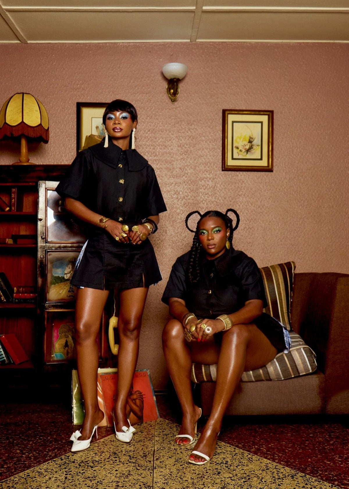 Exaggerated Collar Shirt - Black - Cotton - African Fashion by SISÈ