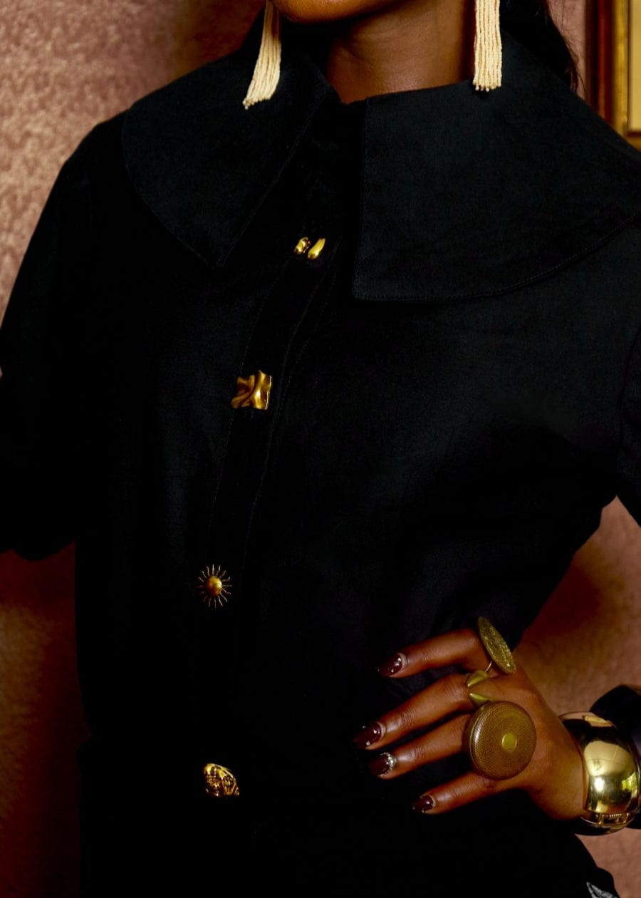 SISÈ Shirt Exaggerated Collar Shirt