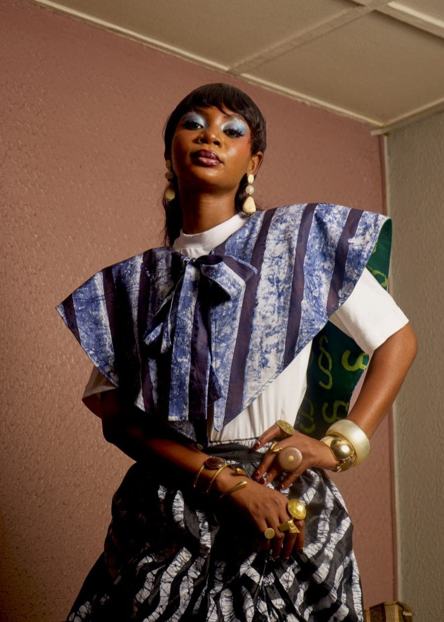 SISÈ Tops Blue / One size Cape