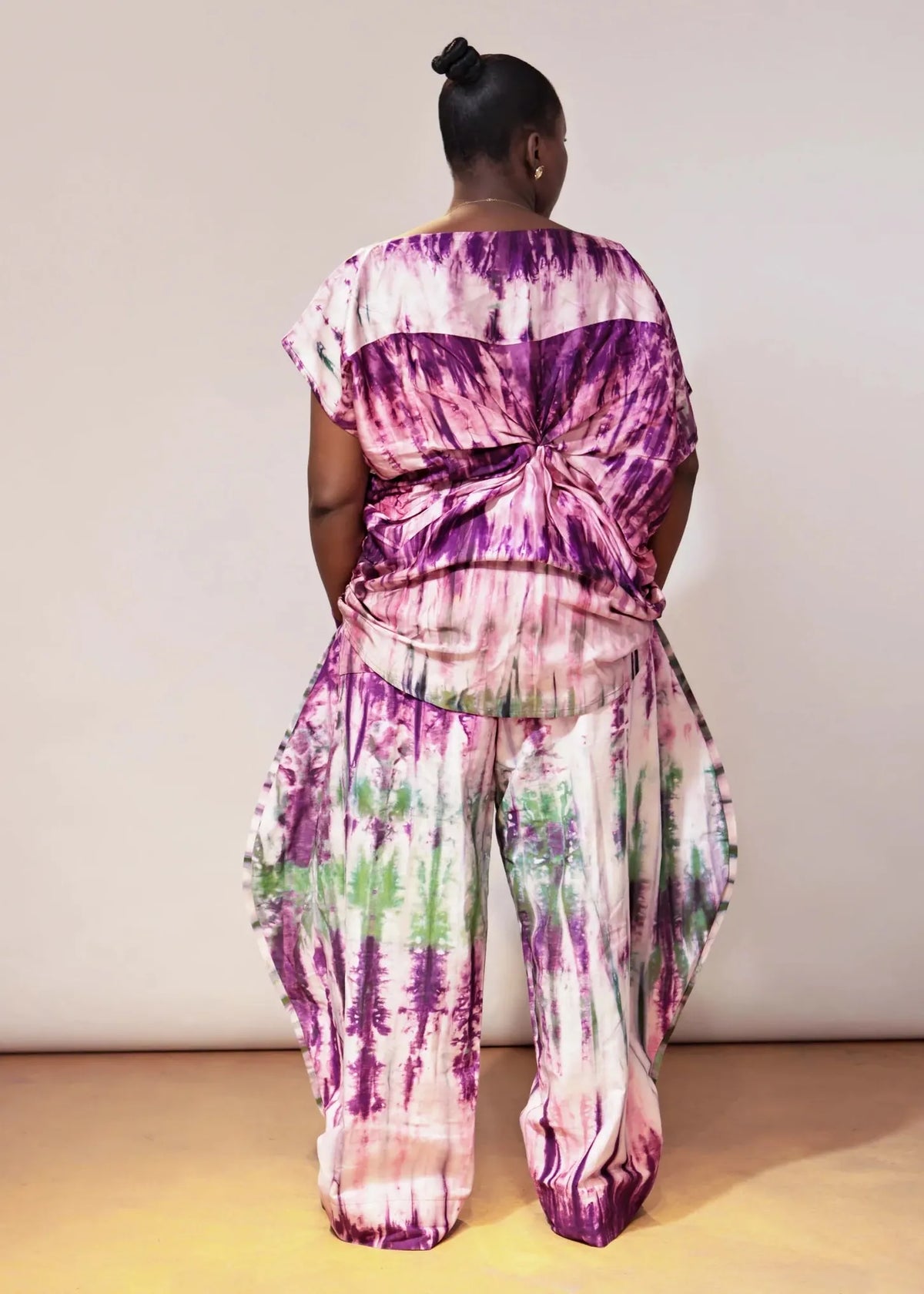 The Budding Blue Co-ord Sets & Matching Sets Mix texture Kembe horseshoe Adire Pant set