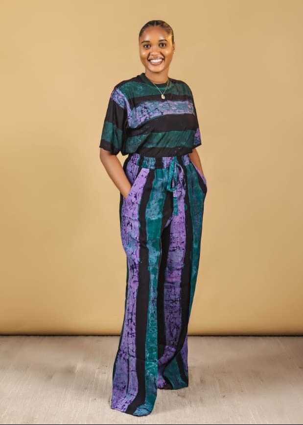 The Budding Blue Co-ord Sets & Matching Sets Multicolor Wide Leg Pant Set