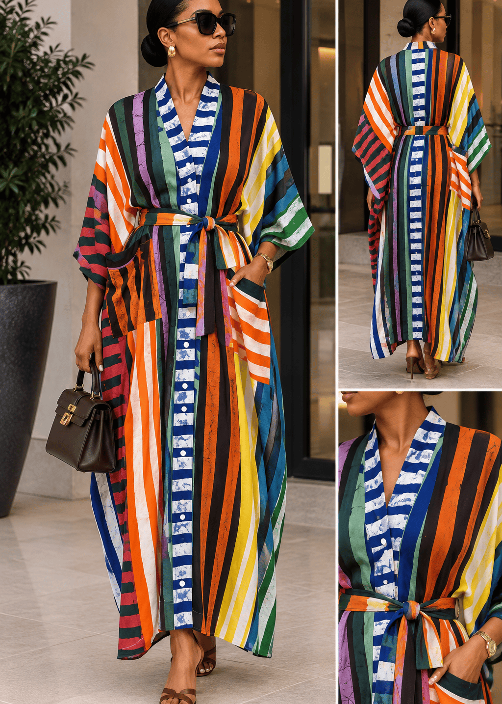 The Budding Blue Dress Multicolor / One size Josephina Kimono Shirt Dress