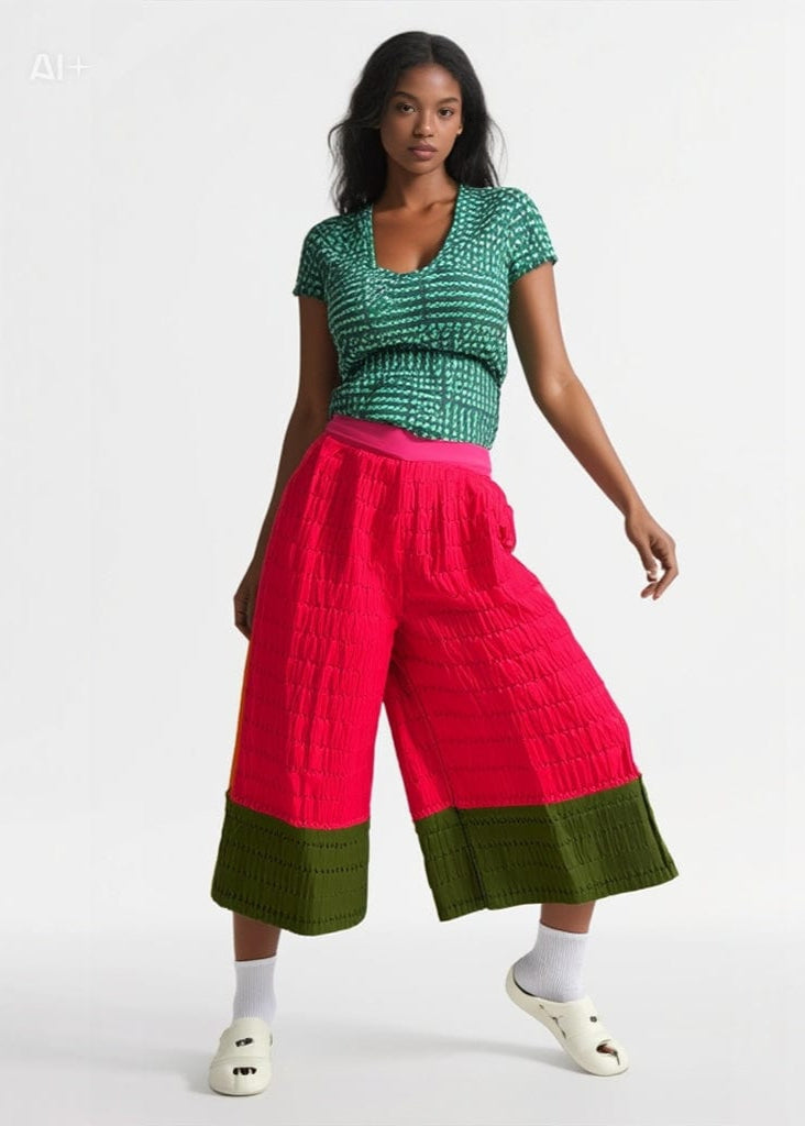 The Budding Blue Pants Budding Blue Mix Asooke Pant