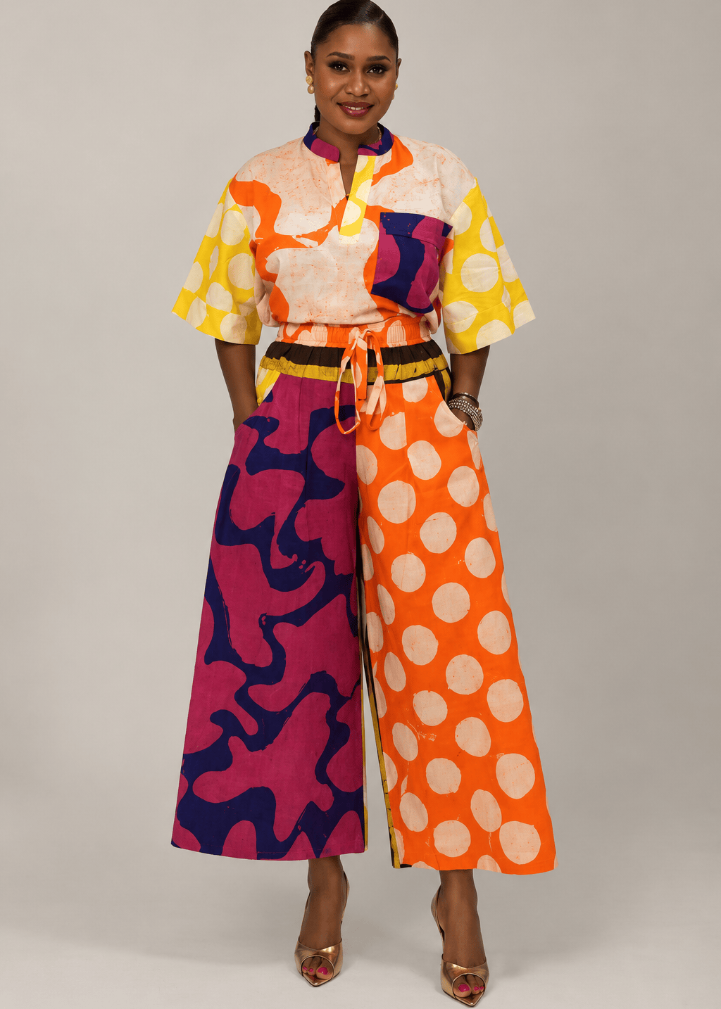 The Budding Blue Set Adun Oju Crop Pant Set