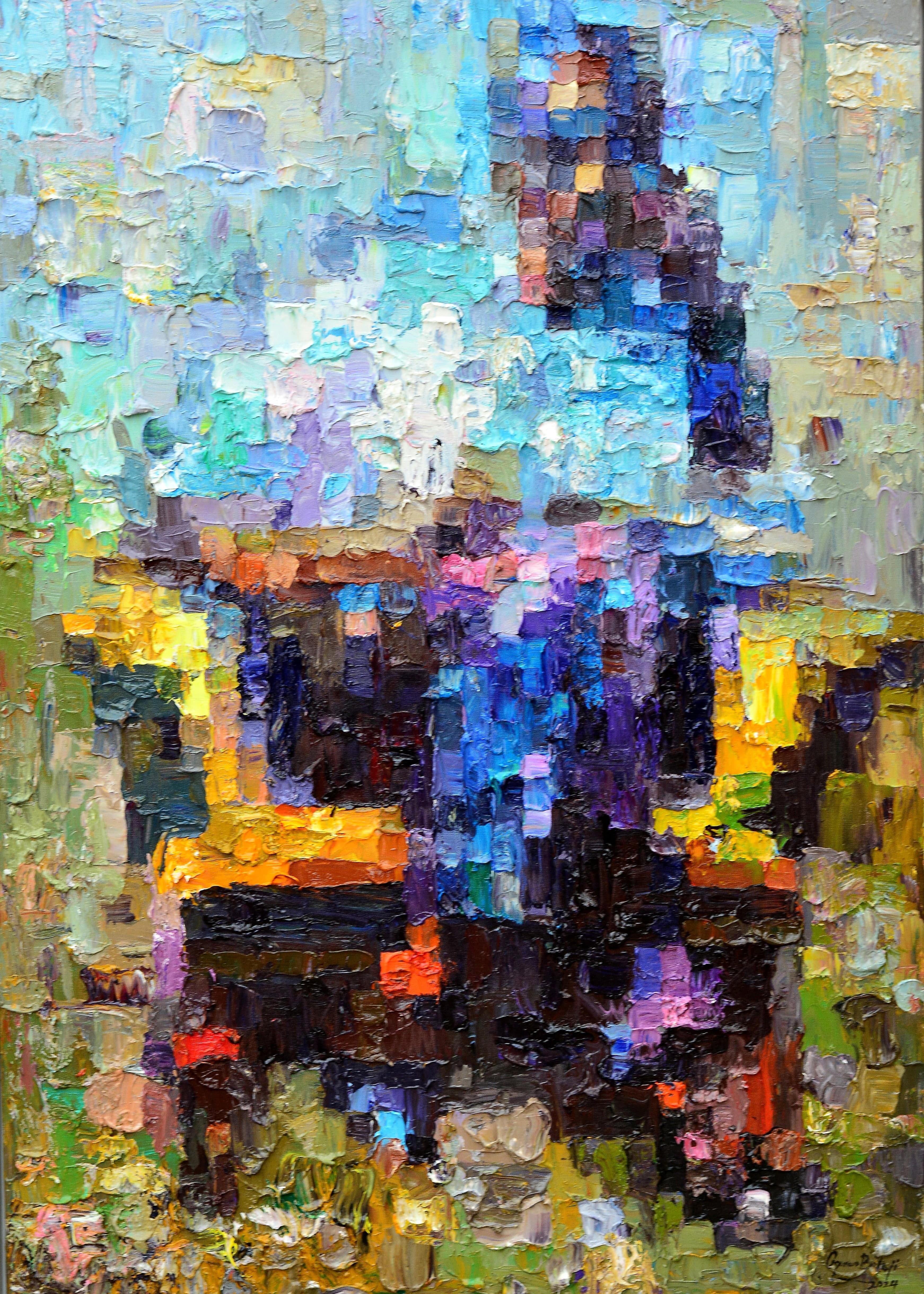 Title: "Thinking" by Dr Bolaji Ogunwo - Art - African Fashion by The Ojukwu Gallery