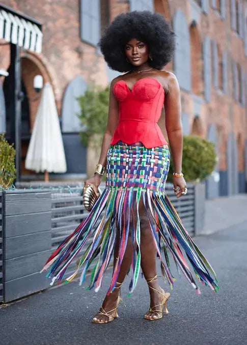Trax Apparel Skirt One Size Trax Aso-oke Baskirt - Multi