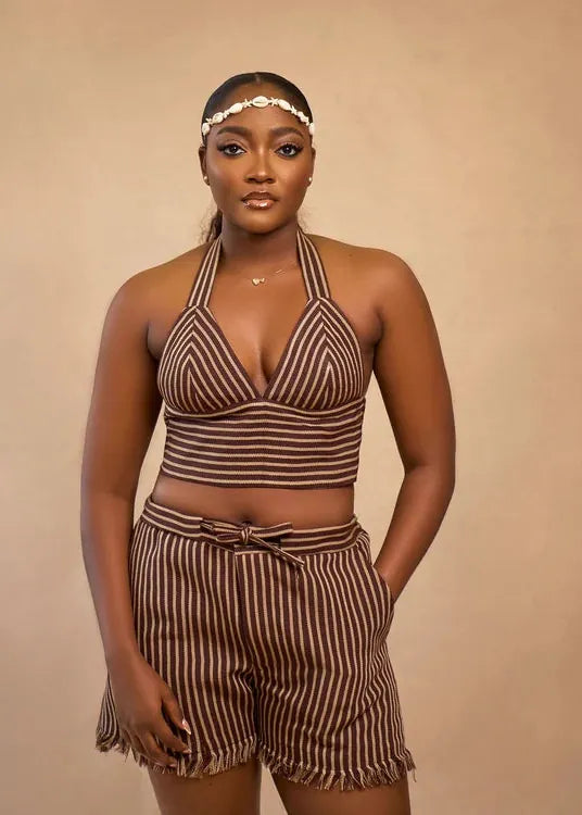 Trax Apparel Top Aso-Oke Bralette