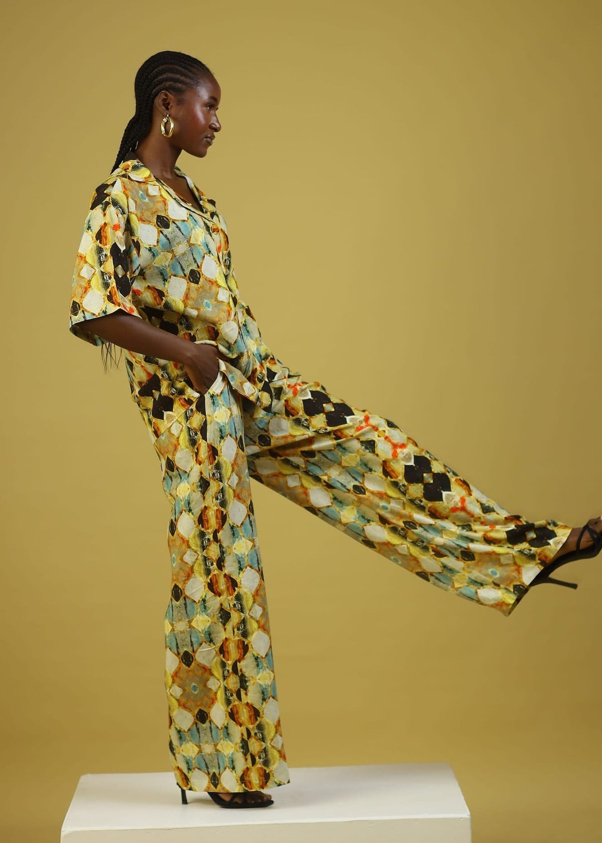 YVK Designs Co-ord Sets & Matching Sets Neo Linen Pant Set