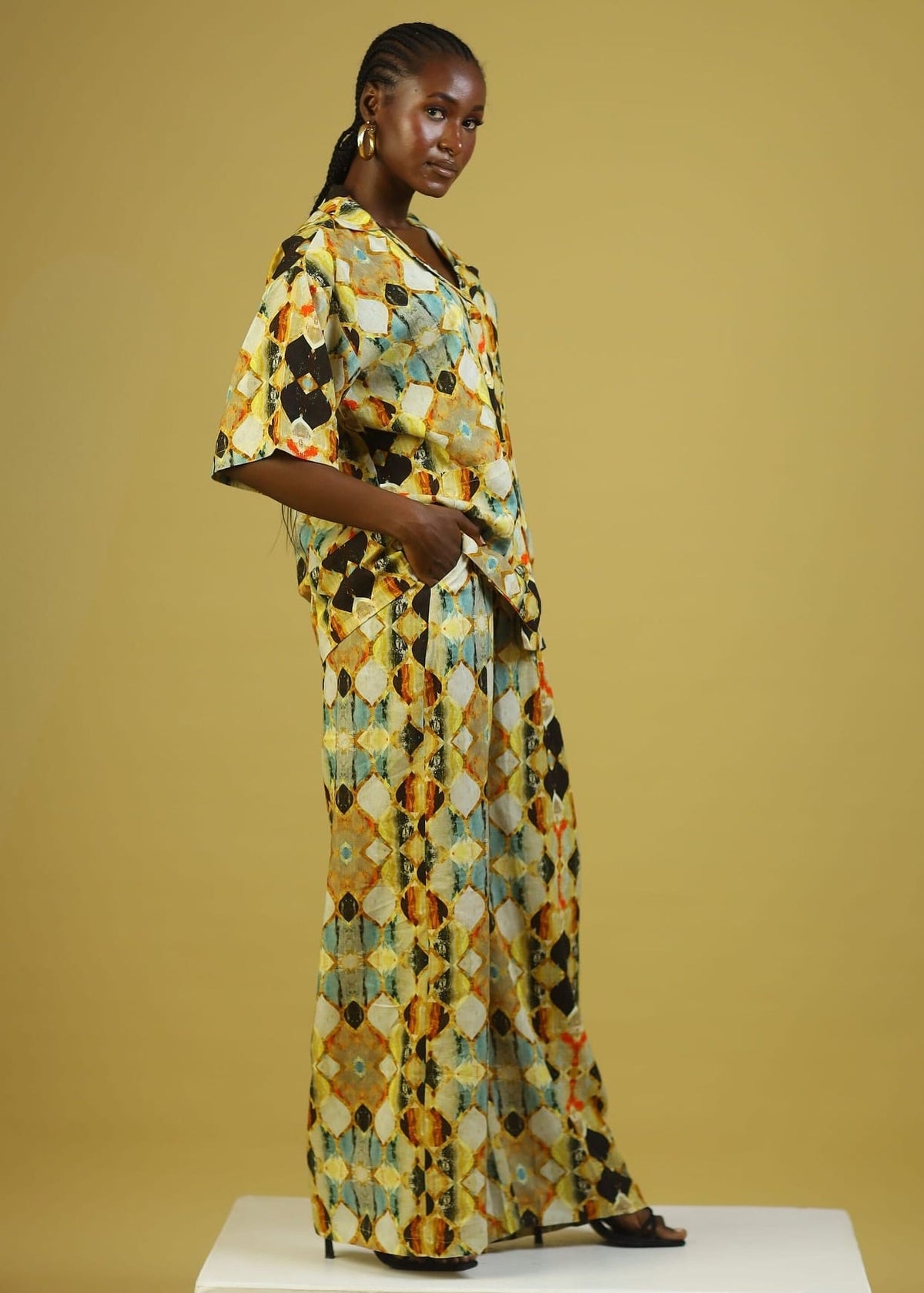 YVK Designs Co-ord Sets & Matching Sets Neo Linen Pant Set