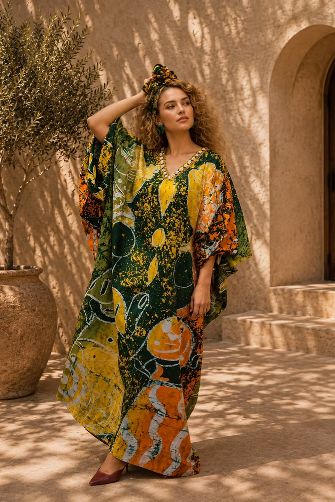 Good Girl Code Bubus & Kaftans Green / 8 Savanna Kaftan