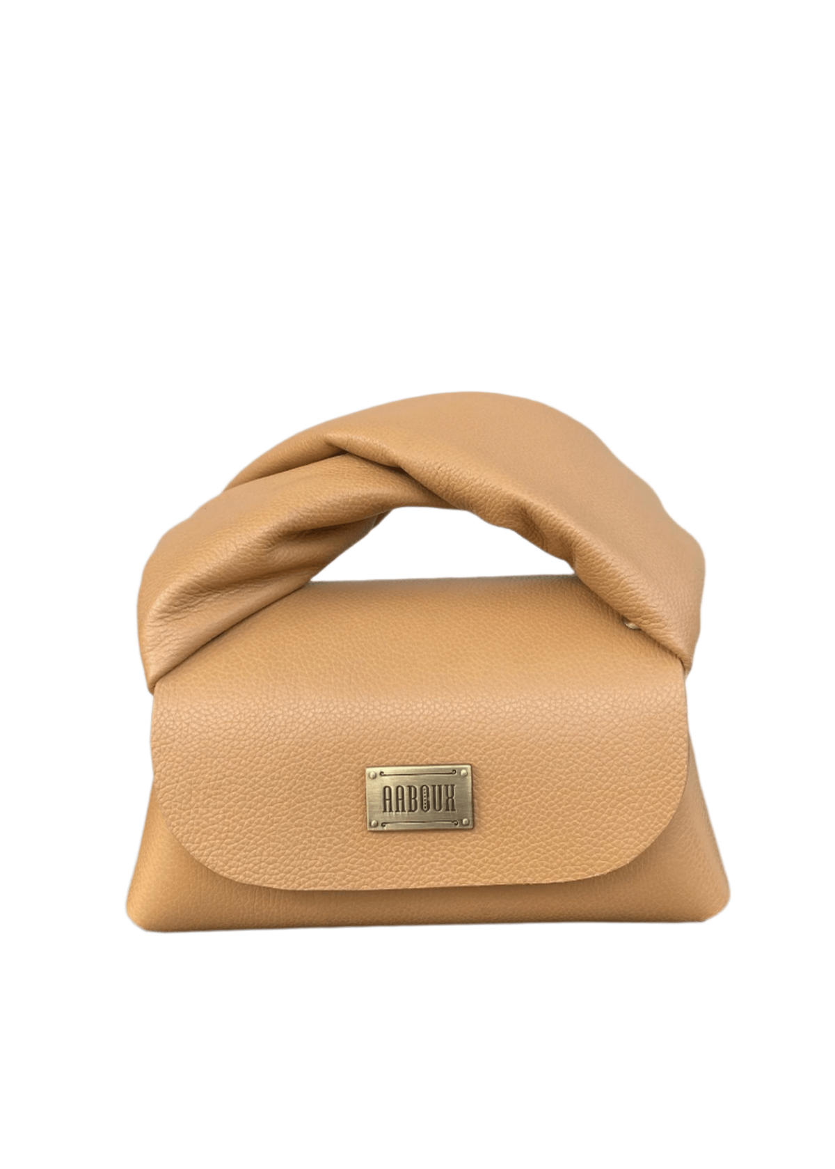 Nury Beige Pebble Grain Leather - Bags - African Fashion by Aaboux