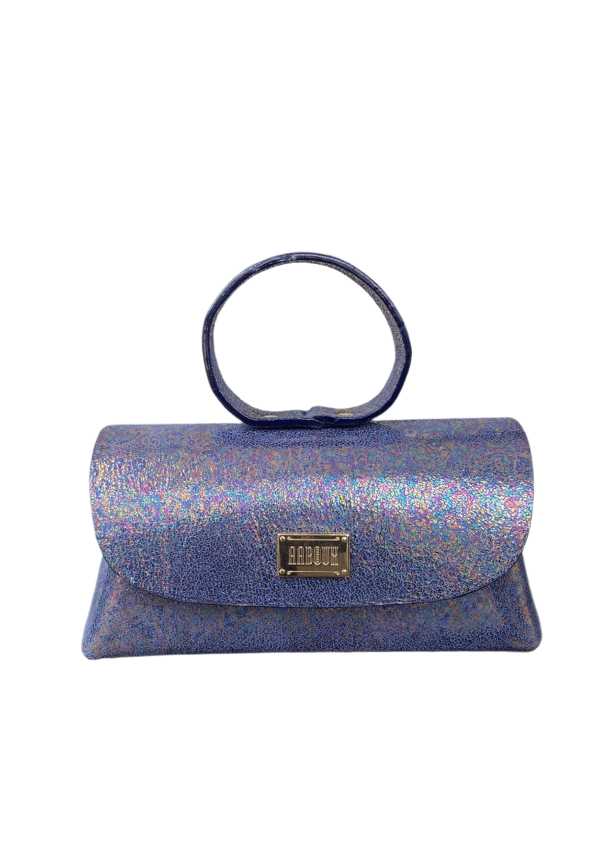 Aaboux Bags Blue Hana Blue & Multi Micro Mosaic Print Leather
