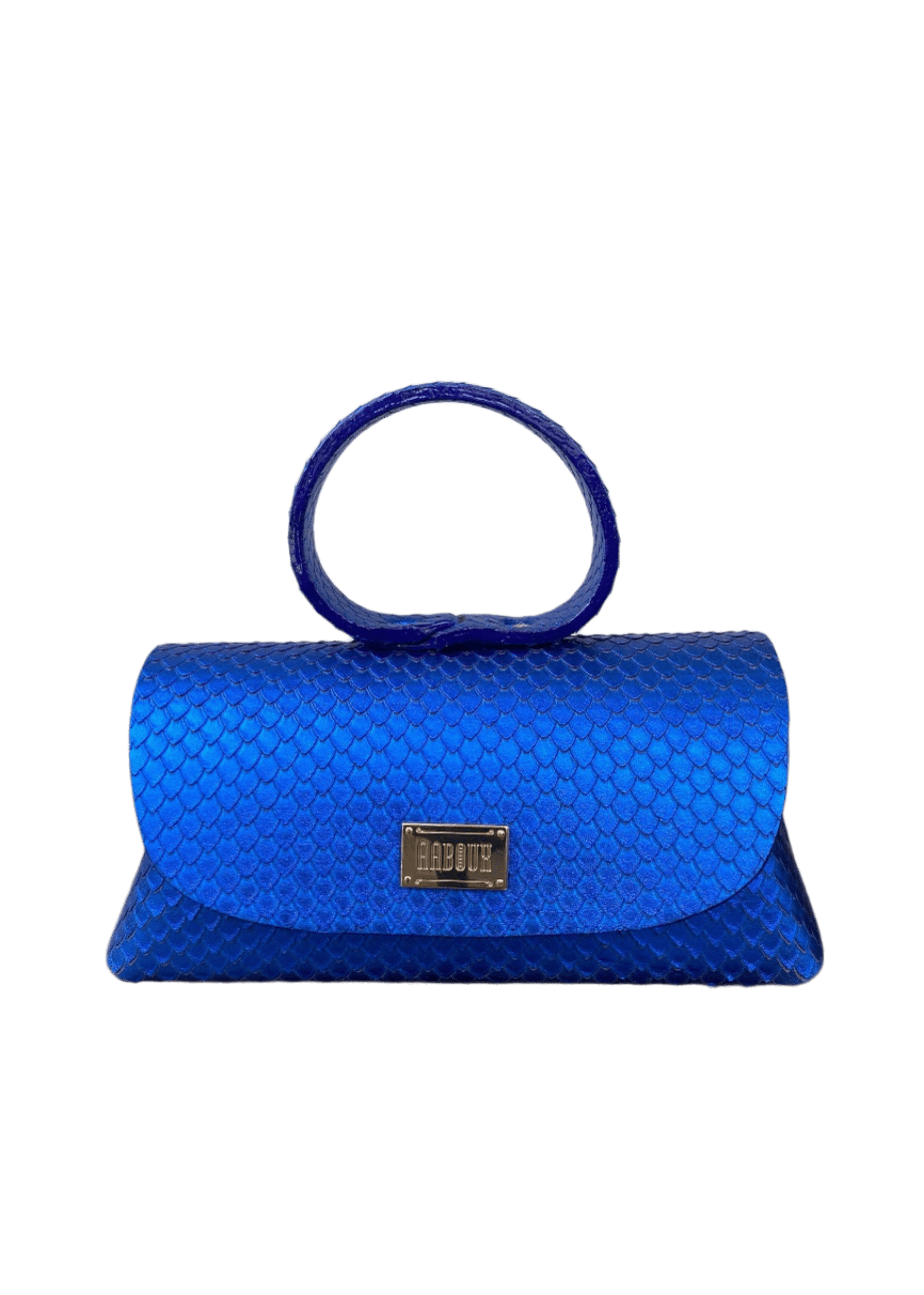 Aaboux Bags Blue Hana Electric Blue Snake Print Leather