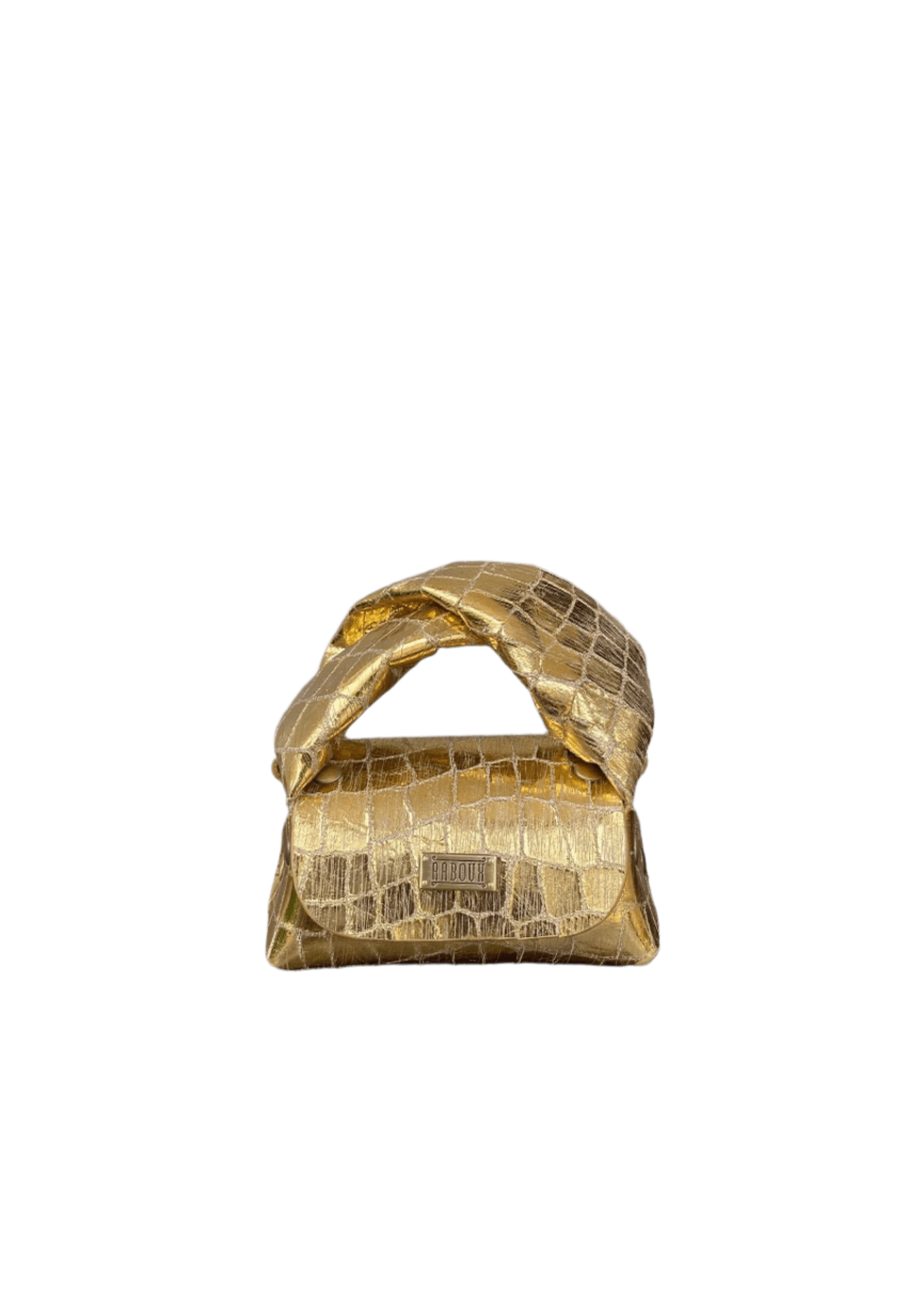 Aaboux Bags Gold / Leather Lily Micro Gold Crocco Print Leather