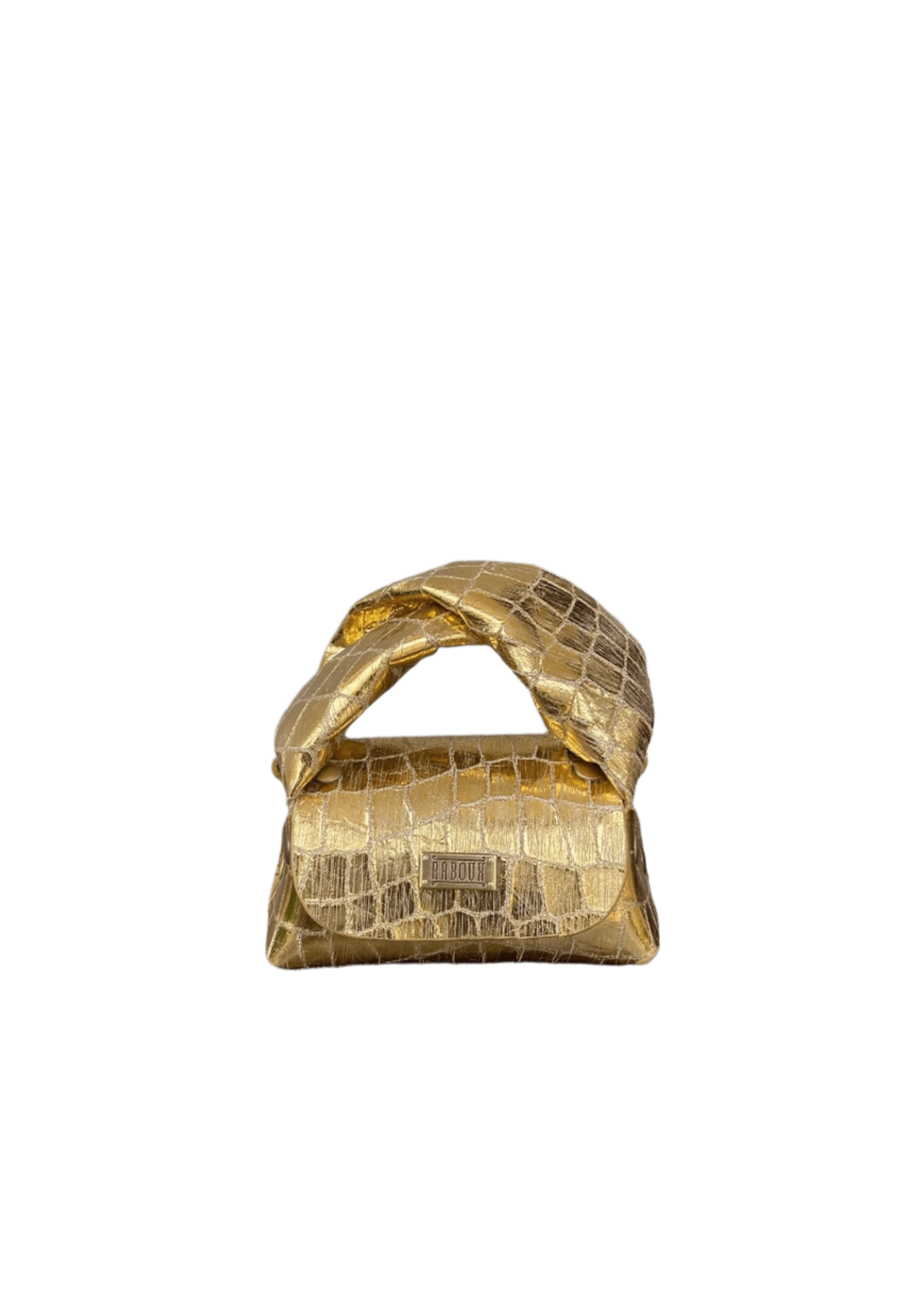 Aaboux Bags Gold / Leather Lily Micro Gold Crocco Print Leather
