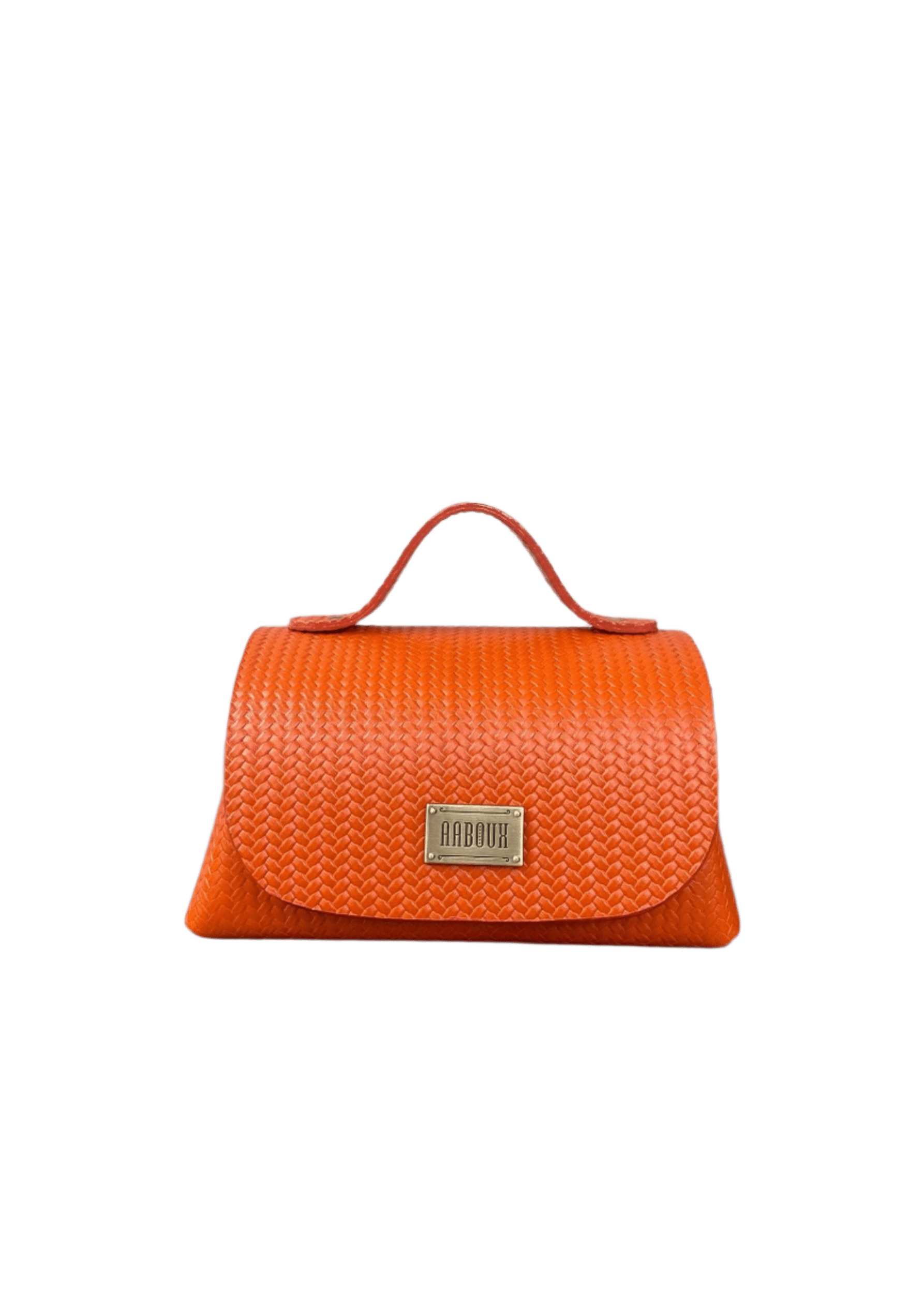 Aaboux Bags Orange Mira Orange Woven Embossed Leather