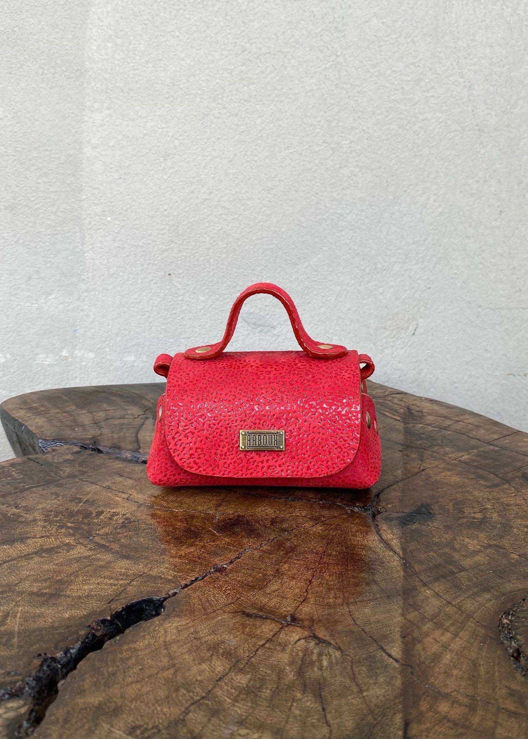 Aaboux Bags Red Kach Micro Red Cheetah Print