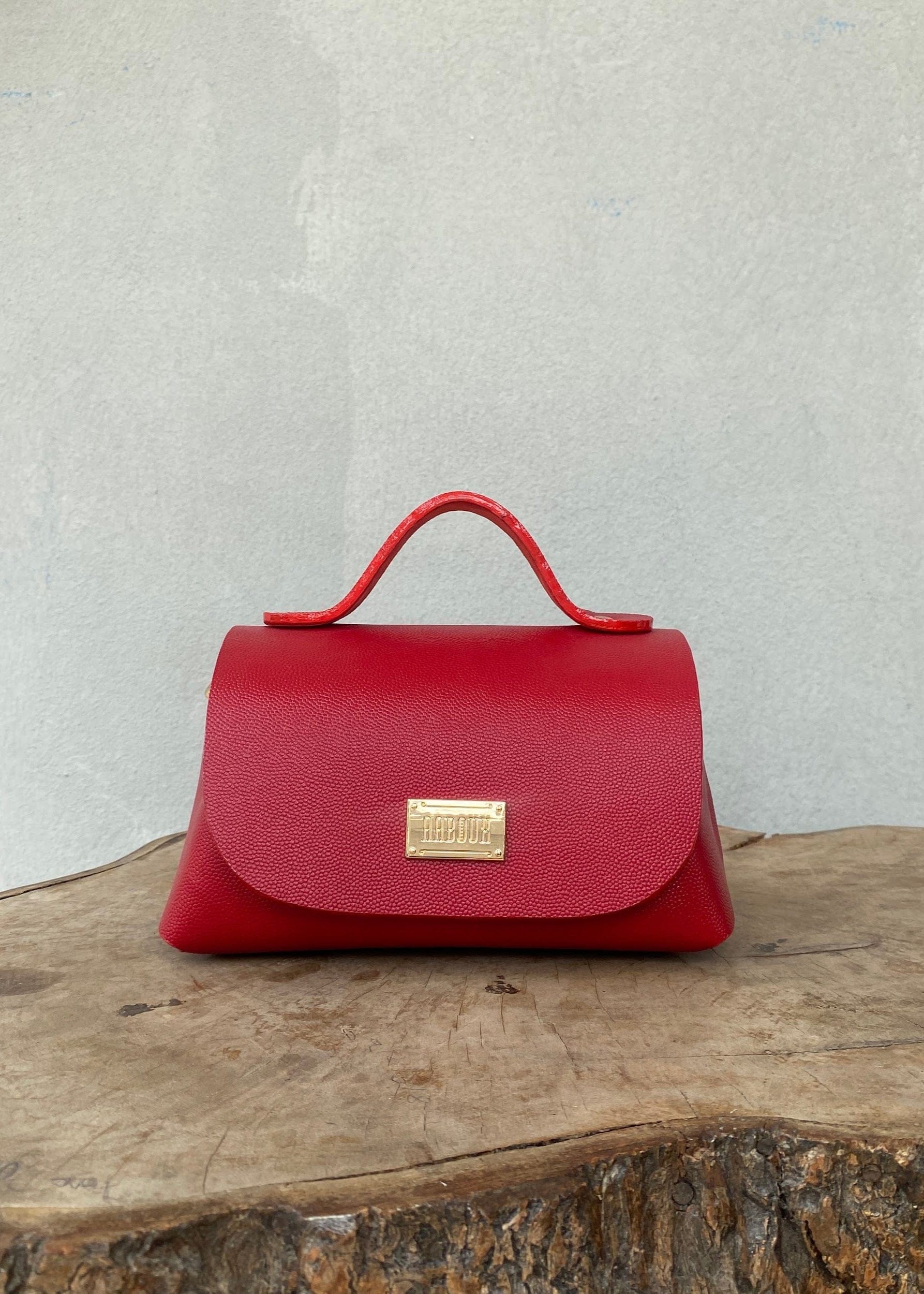 Aaboux Bags Red Mira Red Stingray Print Leather