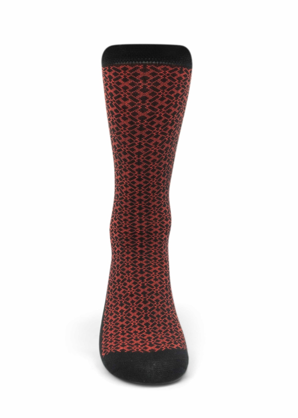 ADINKRA Socks NSAA Combed Cotton Socks (Red on Black)