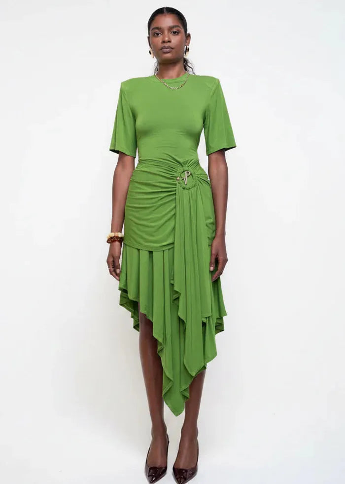 Aluka Dress Acacia Green Dress