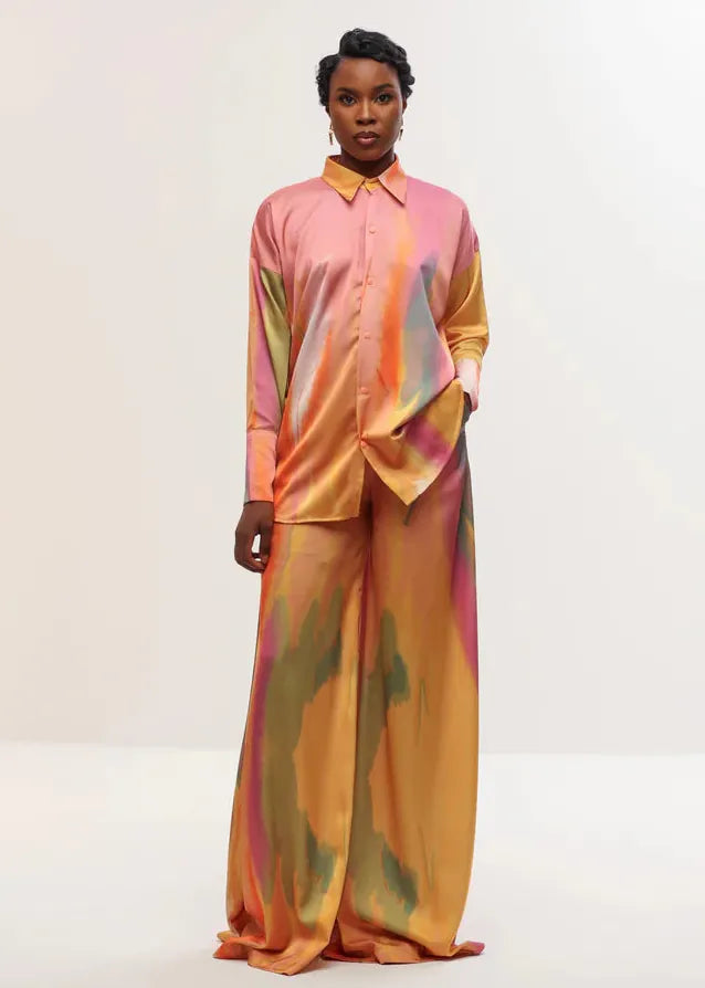 Aluka Shirt Pink / 2XS Imade Satin Shirt