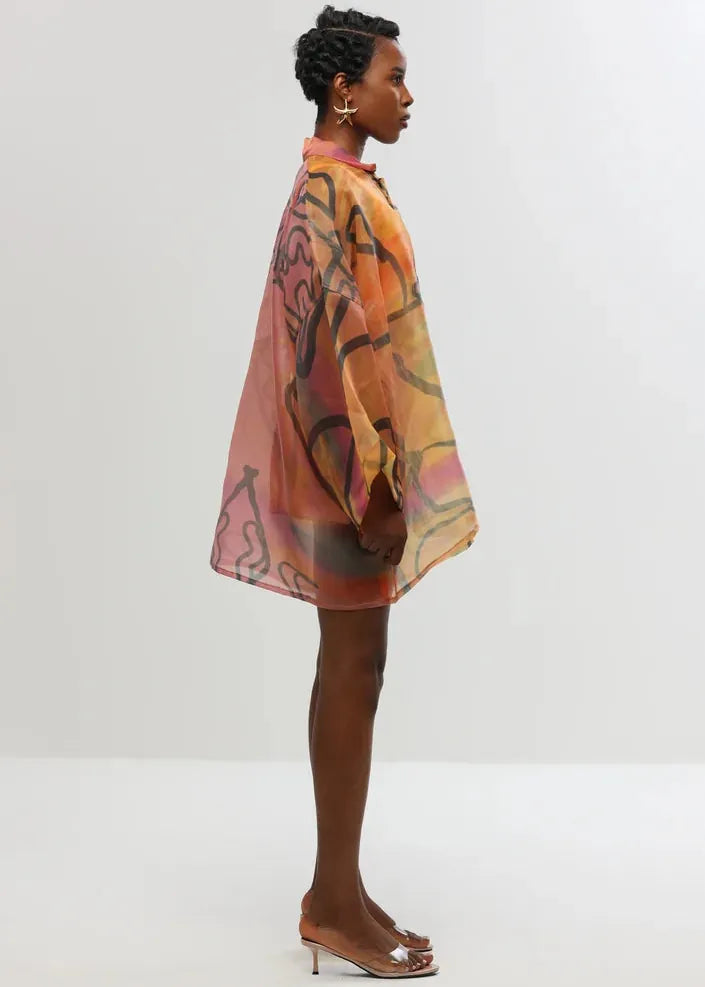 Aluka Shirts & Blouses Multicolor / One size Asika Oversized Print Shirt
