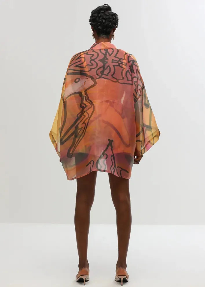 Aluka Shirts & Blouses Multicolor / One size Asika Oversized Print Shirt