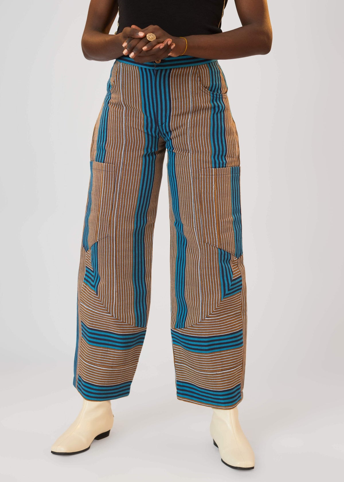 The Nengi Trouser - Multicolor - Aso Oke - Pants - African Fashion by Austine Mali