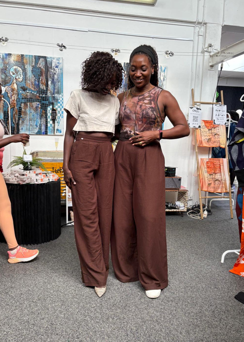 AWÉK Pants Adada Linen Blend High waisted tailored pants