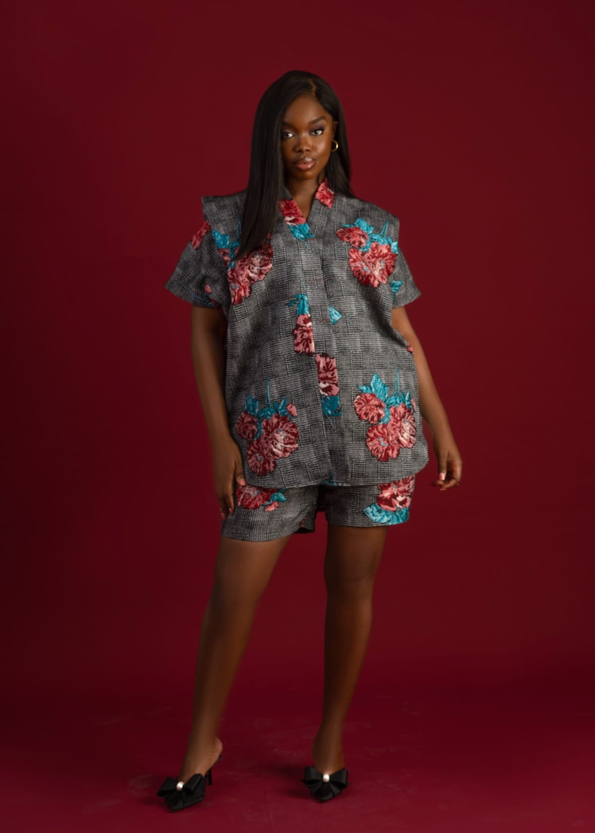 AyoJayne Lagos Co-ord Sets & Matching Sets Brocade short set