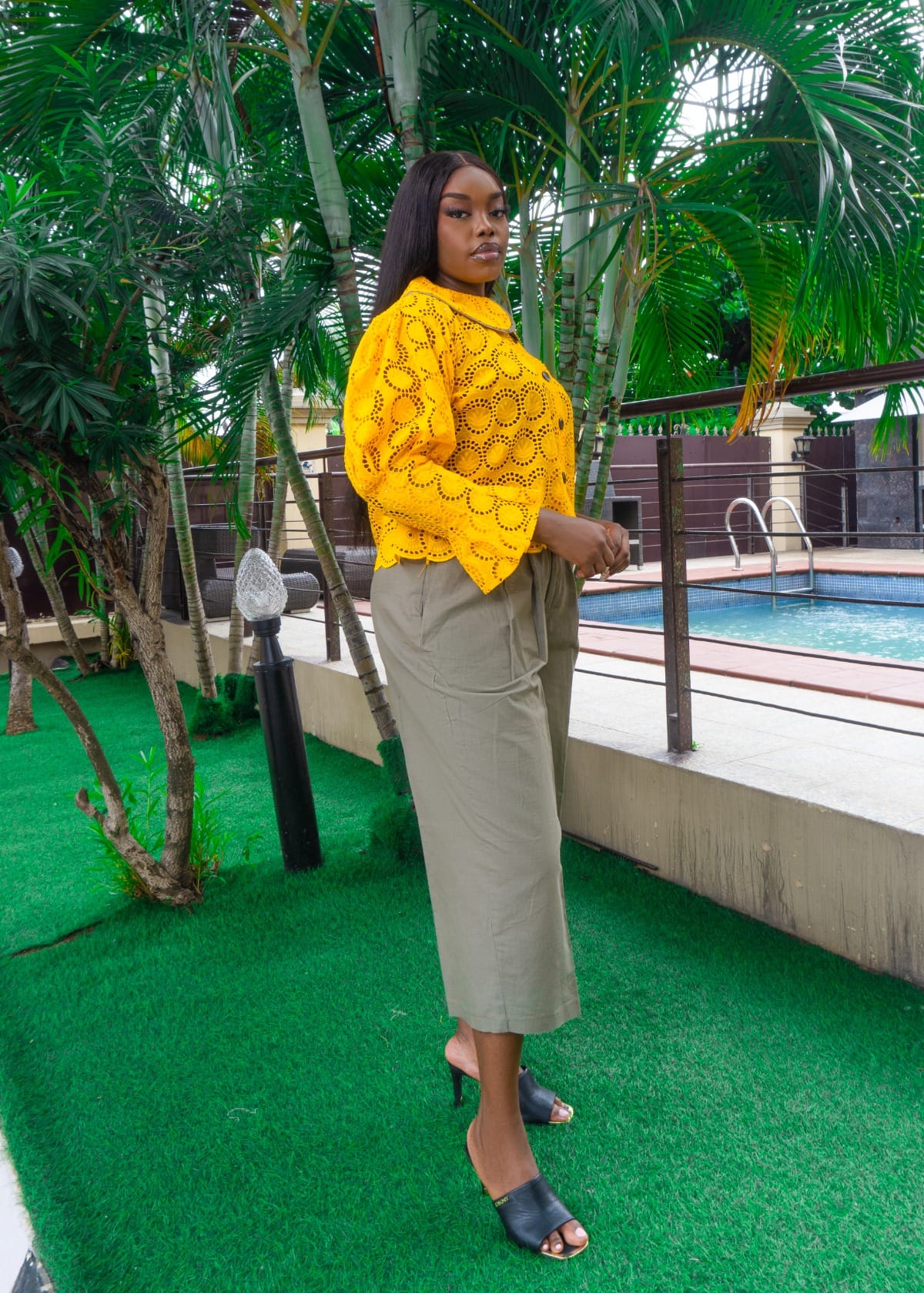 AyoJayne Lagos Co-ord Sets & Matching Sets Lace Culottes set