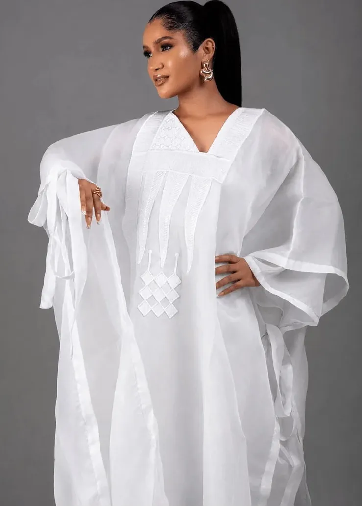 Bibire Bubu White Agbada Luxury Boubou