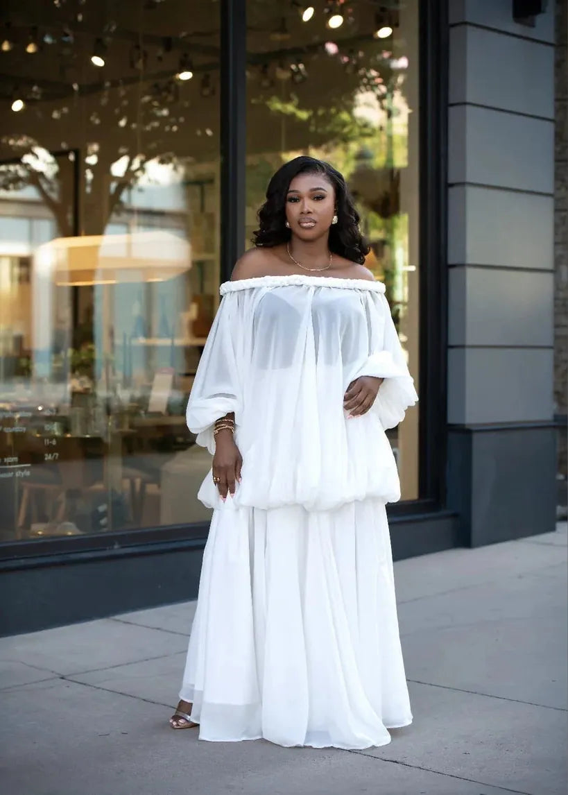Bibire Dress Faye White Skirt Set