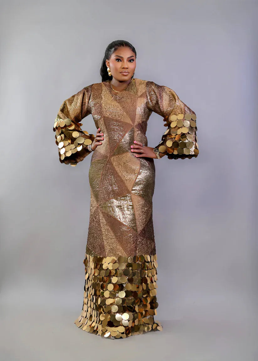 Bibire Dresses Fia Gold Brocade Dress