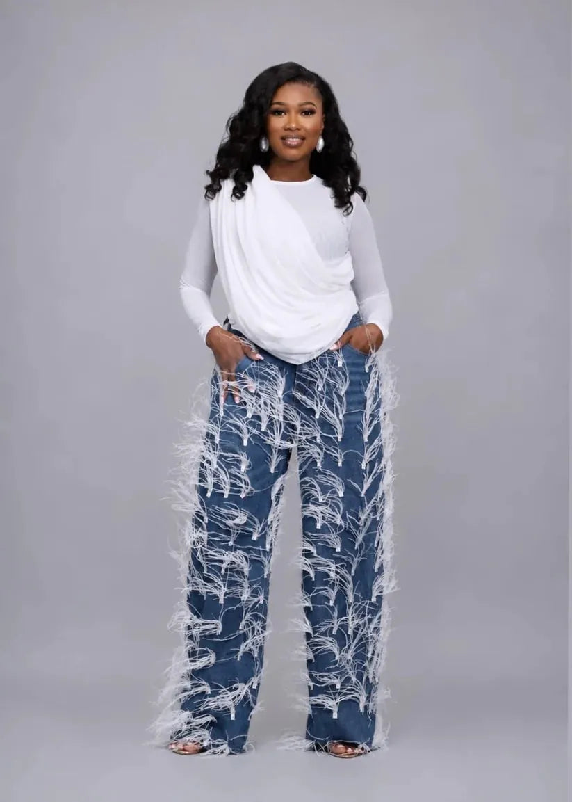 Bibire Tops Ruffled Mesh Top
